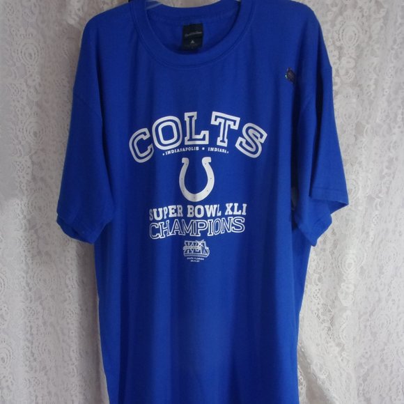 Colts Champion T Shirts Blue White Unisex… - Picture 1 of 3